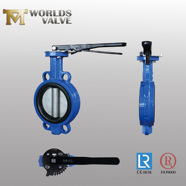 Lever Opration Ductile Iron Epdm Wafer Butterfly Valve