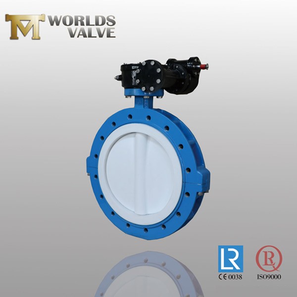 PTFE Coating Disc U Section Type Butterfly Valve
