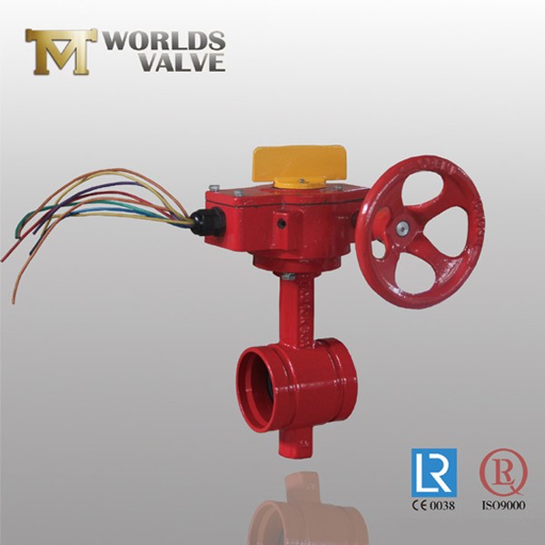 Din Ggg40 Fire Control Grooved Ends Butterfly Valve