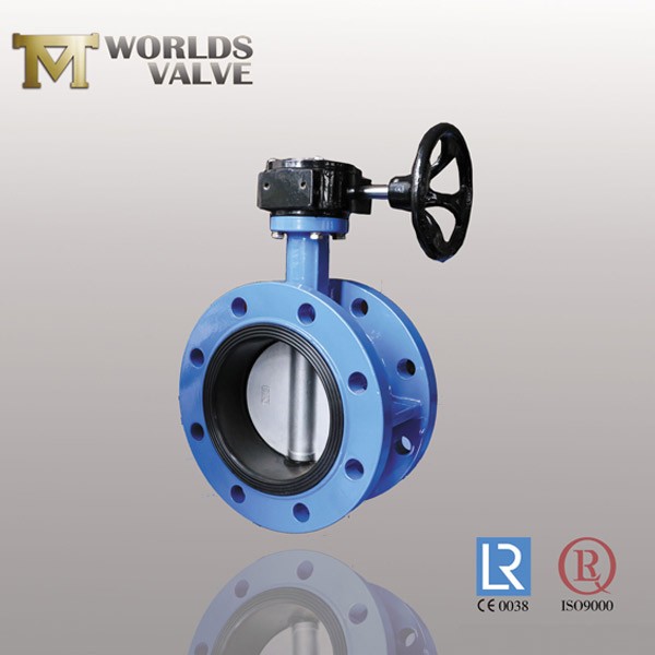 Pinless DDS Manual Fkm Rubber Flanged Butterfly Valve