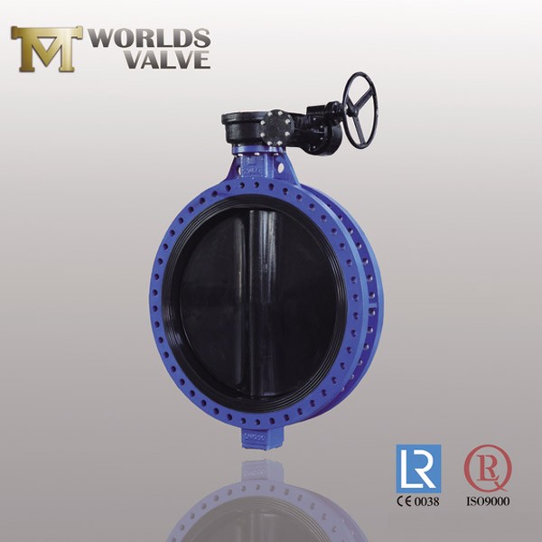 Hard Rubber Lined Disc Two Stem Uflange Butterfly Valve